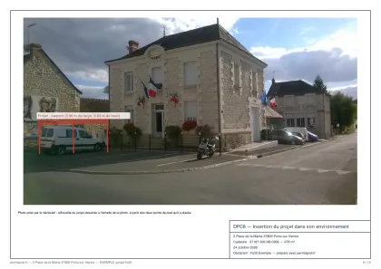 Exemple : insertion du projet sur la photo
