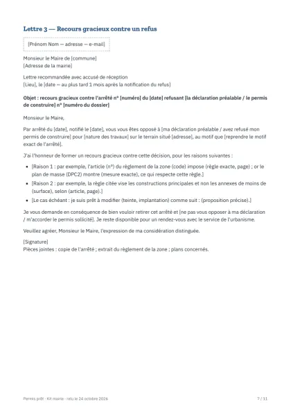 Kit mairie (PDF) : page d'une lettre type