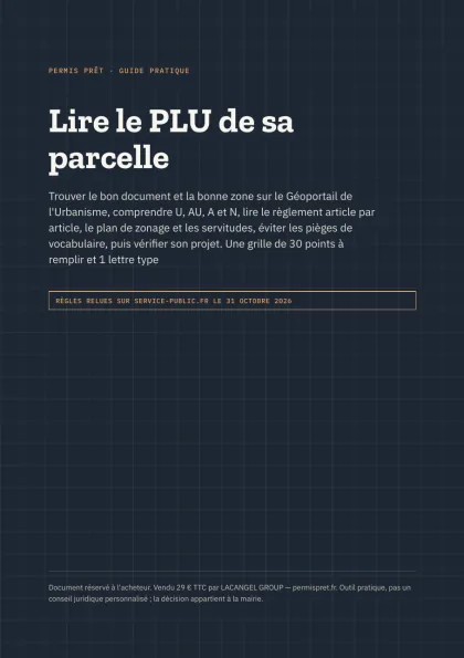 Guide pour lire son PLU (PDF) : page de couverture